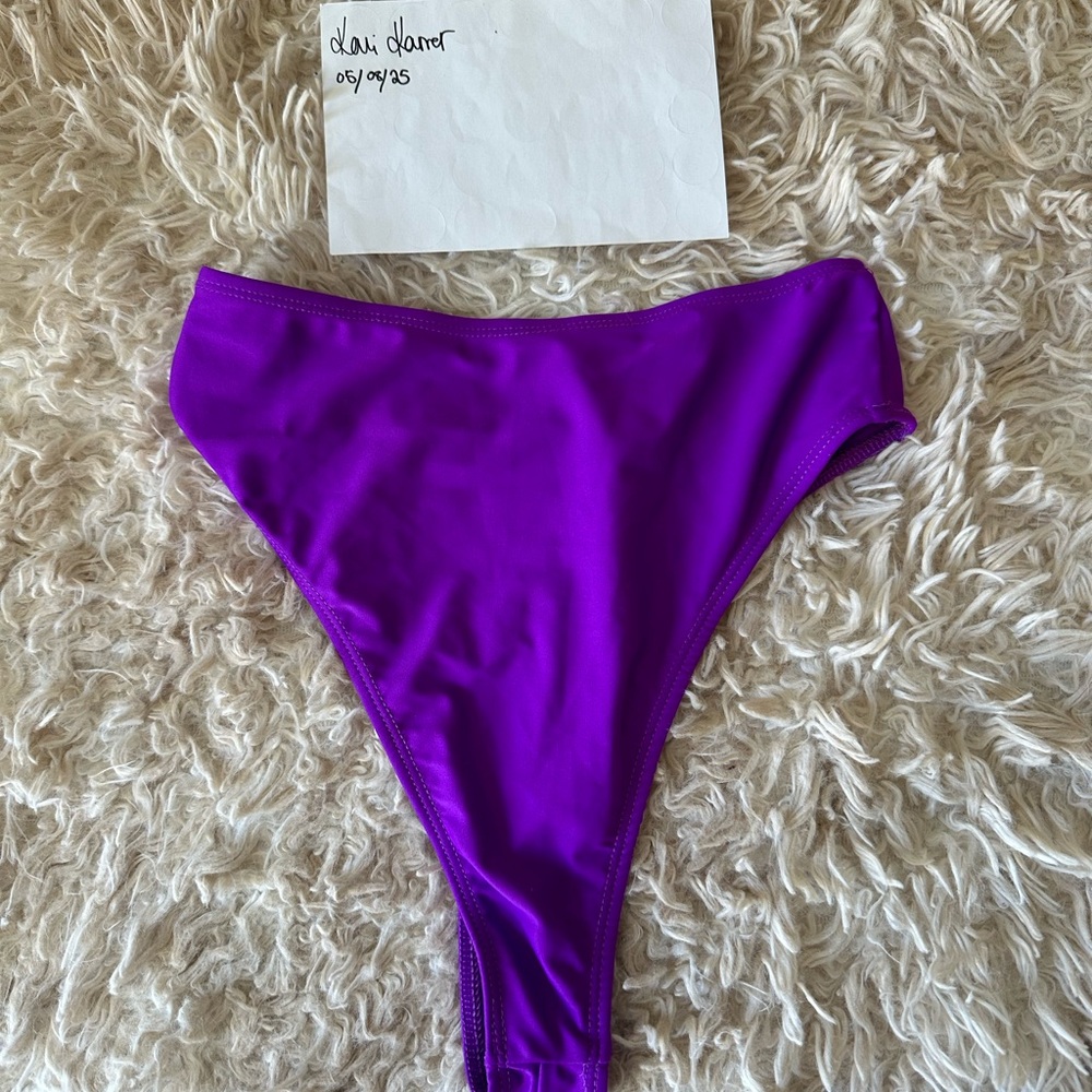 Freedom Rave Wear Purple High Waisted Thong Bottoms